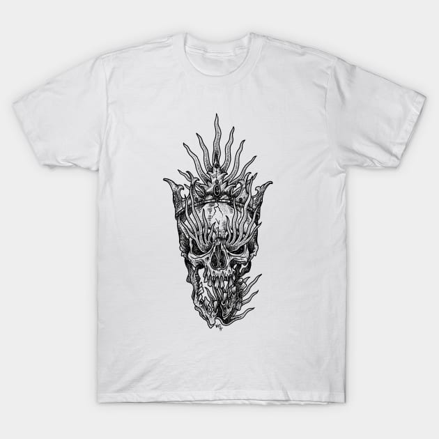 Crowned Skull T-Shirt by btcillustration